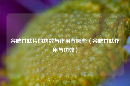 谷胱甘肽片的功效与作用有哪些（谷胱甘肽作用与功效）